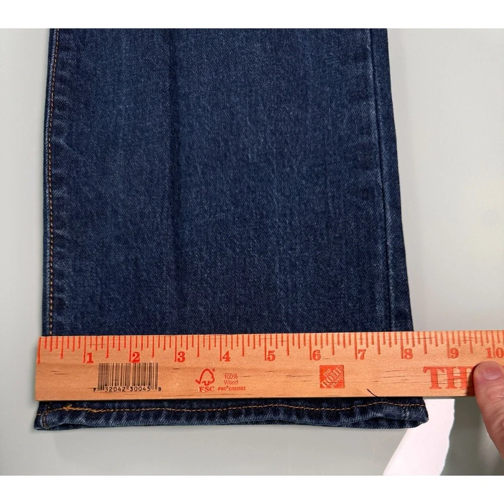 Levis 501 Original Fit Button Fly Jeans Mens 40x34 Dark Wash Straight Leg Preppy